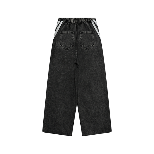 Kid’s baggy jeans flower and arab design