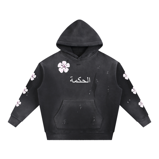purple flower hoodie design